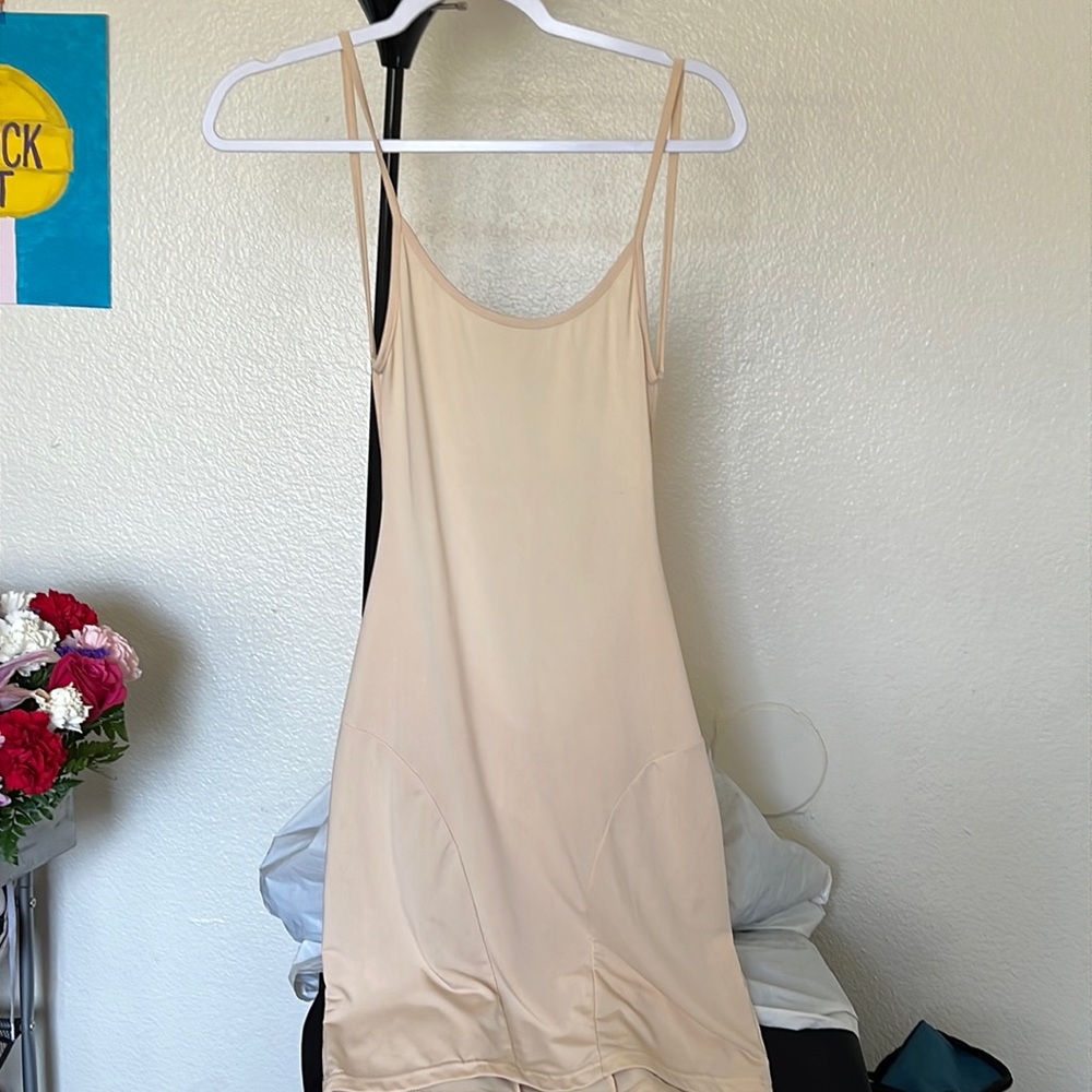 Cream colored backless dress